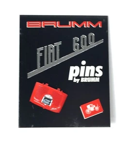 Brumm Fiat 600 Tie or lapel pin 1:43 scale diecast - dealer promo item - rare - Picture 1 of 3