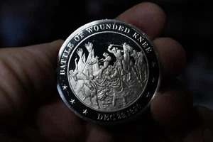 1890 Battle of Wounded Knee South Dakota Sioux Indians Women's club silver C1149 - Picture 1 of 4