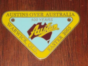 scarce AUSTIN 100 year AUSTRALIA member car club BADGE, FREE POST AUSTRALIA - Picture 1 of 4