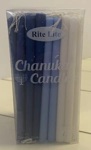 45 Rite Lite Chanukka Kerzen Chanukka blau und weiß C-10-BWN2 - Bild 1 von 12
