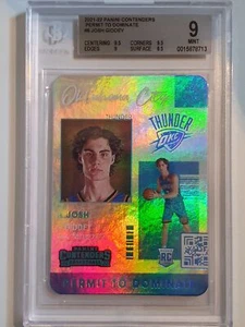 2021 Contenders Josh Giddey Rookie #6 Permit to Dominate RC - BGS 9 (POP 1) - Picture 1 of 2