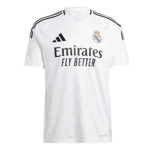 ADIDAS MEN'S REAL MADRID 2024/25 HOME JERSEY WHITE/BLACK - Picture 1 of 2
