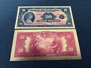 Gold Foil/Souvenir Note - Canada $20 (1935) - Princess Elizabeth