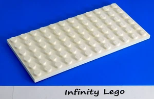 4 LEGO White Plate 6 x 12 (3028) - 4 Pieces - Foto 1 di 1
