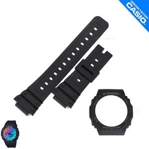 Genuine Watch Band&Bezel Casio G-Shock GAB-2100RS-1A Matte Black w/ Grey Letters - Picture 1 of 1