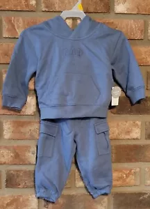 Baby GAP Blue Toddler Sweatshirt And Sweatpants 12-18 Months NWT - Picture 1 of 4
