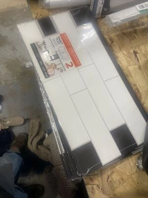 7 smart tiles Peel - Stick Tile 22.56" x 10.88" Vinyl White 2.80 sq. ft./ 2-pack - Image 1 of 3