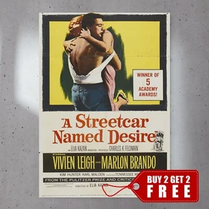 A Streetcar Named Desire (1951) A3 Movie Poster Premium Gloss 230gsm Paper 004 - Picture 1 of 2