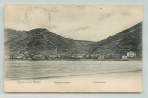 POSTCARD Gruss vom Rhein Assmannshausen. Colal-Ansicht - Picture 1 of 2