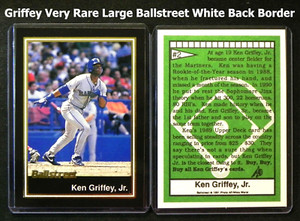 KEN GRIFFEY Jr 1991 Rare LARGE Black Border Gold BALLSTREET White Back Border #2