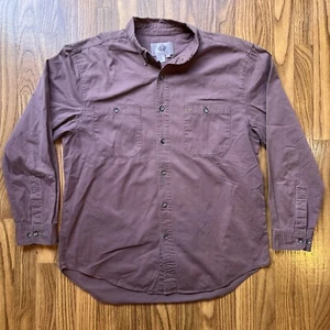 The Territory Ahead Button Down Shirt; Mens Large; Burgundy; Heavyweight - Picture 1 of 7