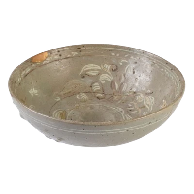 Antiguo cuenco de flores coreano con incrustaciones de celadón Goryeo cerámica Kintsugi W19,5 cm H7,5 cm Foto 1 de 4
