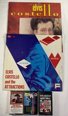 Elvis Costello Vinyl Cassette Lot 80s New Wave Alternative - Image 1 of 4