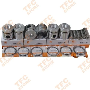 6x Piston Kit With Piston Ring STD For Mitsubishi S6K Engine Parts 34317-01100 - Picture 1 of 6