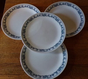 Corelle Old Town Blue Onion Salad Dinner Plates 10 1/4" set of 4 good used shape - Picture 1 of 2