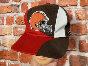 Vintage Cleveland Browns Spellout Block Snapback 90s Blockhead Hat - Bild 1 von 8