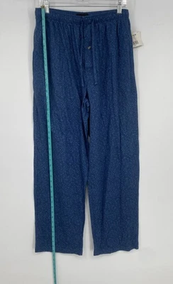 Pantalones de pijama Croft & Barrow para hombre azul estampado de puntos de algodón pierna recta talla L Foto 1 de 4