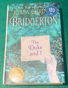 Bridgerton The Duke and I by Julia Quinn SIGNED 1st/1st Avon Ed HC DJ 2021 Novel - Imagen 1 de 13