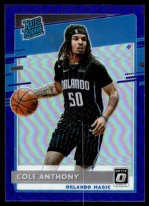 2020-21 Donruss Optic Rated Rookies Blue Cole Anthony RC Orlando Magic #165 - Foto 1 di 2