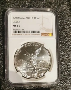 Key Date 2007 1oz Silver Mexican LIBERTAD NGC MS66 - Picture 1 of 1