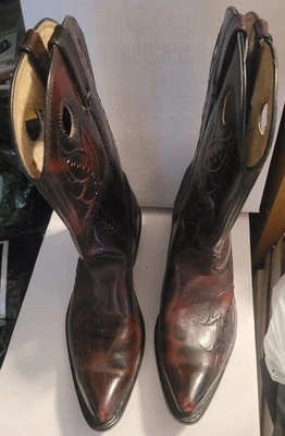 Botas vaqueras Durango de cuero negro cereza talla 12 DB585 Foto 1 de 3