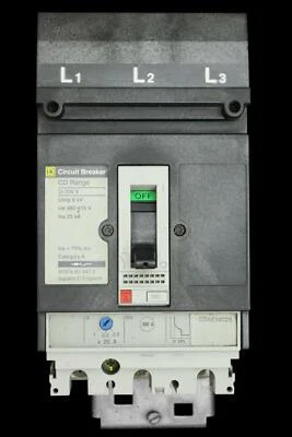 SQUARE D 25 AMP 25kA TRIPLE POLE MCCB CDAE34025 - Image 1 of 4