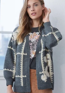 Anthropologie Catherine Floral Embroidered Open Cardigan Sweater Size ALL nwt - Picture 1 of 3