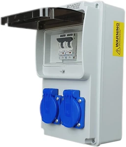 - Quadro Elettrico Distributore Di Corrente 230 V – 2 Prese Schuko Con Interrutt - Foto 1 di 12