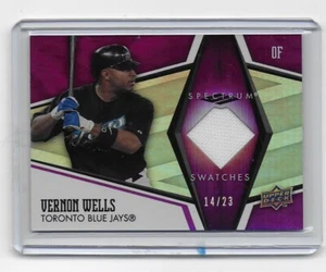 2008 Upper Deck Spectrum Swatches Purple /23 Vernon Wells #SS-VW2 Patch - Picture 1 of 1