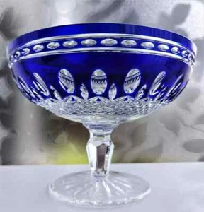 WATERFORD CLARENDON Cobalt blue Centerprice bowl24% lead crystal - Bild 1 von 4
