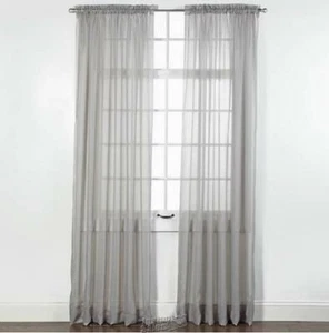 Style Master Elegance Voile Window Treatments Silver 60"W X 84"L - Picture 1 of 2