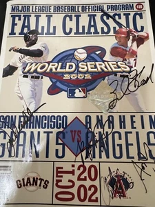 PROGRAM World Series 2002 San Francisco Giants vs Anaheim Angels (AUTOGRAPHED) - Picture 1 of 7