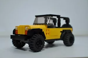 YJ Yellow Custom Truck Model Built and Compatible with LEGO® Bricks - Picture 1 of 3