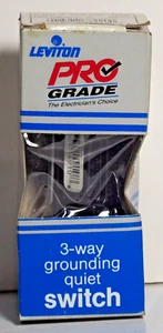 Leviton Pro Grade 5503-21S Ivory 3-Way Grounding Quiet Switch New Old Stock - Picture 1 of 9
