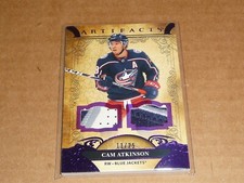 2020/21 Upper Deck Artifacts CAM ATKINSON JERSEY PATCH BLUE JACKETS /25 H5907