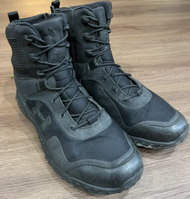 Botas tácticas Under Armour para hombre UA Valsetz RTS 1,5 cremallera lateral negras para hombre 10,5 Foto 1 de 4