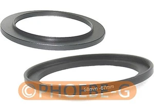 58mm to 67mm 58-67 mm Step Up Filter Ring Adapter - Picture 1 of 1