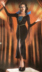Wilko Halloween Women Spooktacular Sorceress Witch Gothic Dress Adult UK12-14 - Picture 1 of 5