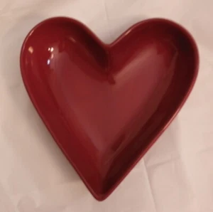 PAMPERED CHEF Simple Additions Heart Dish Bowl Red - Picture 1 of 5