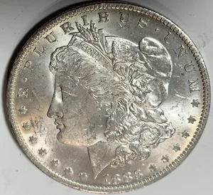 1883 - O Morgan Silberdollar 90 % Silber, schöne gestreifte frostige Oberfläche #135 - Bild 1 von 21