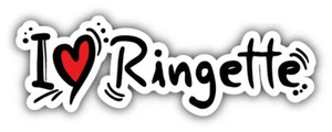 I Love Ringette Car Bumper Sticker Decal - Picture 1 of 1