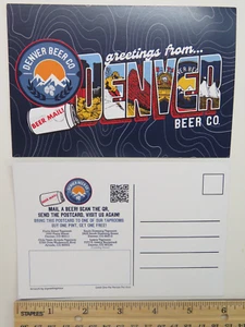 POSTAL DE CERVEZA ~ Saludos de Denver Beer Co ~ Arvada & Denver, COLORADO - Imagen 1 de 1