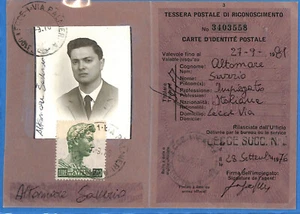 S.GIORGIO £.500 ISOLATO su TESSERA POSTALE DI RICONOSCIMENTO (290813) - Picture 1 of 2