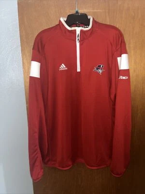 Duquesne Dukes Adidas Red Climalite 1/4 Zip Pullover Jacket NCAA Sz Medium Men’s - Image 1 of 4