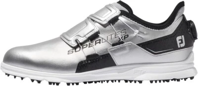 NUEVO Zapatos de Golf FootJoy SUPERLITES XP SL BOA WIDE 58148 Plateados Negros US8 (26 cm) Foto 1 de 4