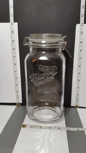 Mason Craft & More Americana Vintage Style 70oz 2.1L Clear Jar Locking Lid - Picture 1 of 7