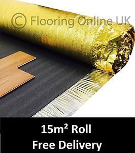 15m2 Roll - Sonic Gold 5mm - Acoustic Underlay For Wood or Laminate Flooring