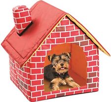 Portable Brick Dog House Warm Cozy Indoor/outdoor Cats Puppy Rabbit Pet 18x15x16