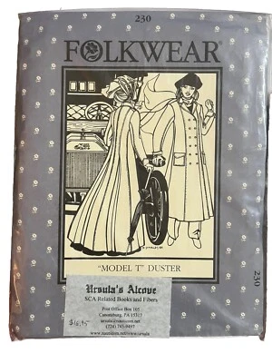 Folkwear "Modelo T" Plumero Patrón Costura 230 Tallas 8-16 DE COLECCIÓN '84 Sin Cortar Foto 1 de 4