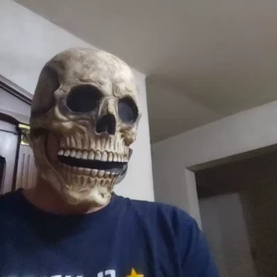 MASCHERA LATTICE TESCHIO Realistica🚛 SPEDIZIONE GRATUITA - Immagine 1 di 4